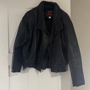 Classic Black Leather Jacket for Women